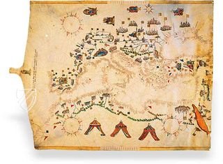 Seekarte des Mittelmeers von Giacomo Maggiolo – Istituto Poligrafico e Zecca dello Stato – Biblioteca Nazionale Centrale (Rom, Italien)