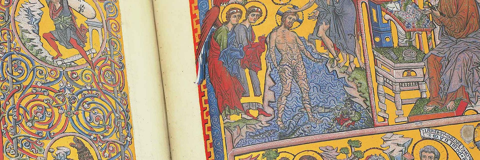 <i>“Elemente der Romanik, der Gotik und der byzantinischen Kunst in einem Meisterwerk der Kalligrafie und Buchmalerei”</i>
