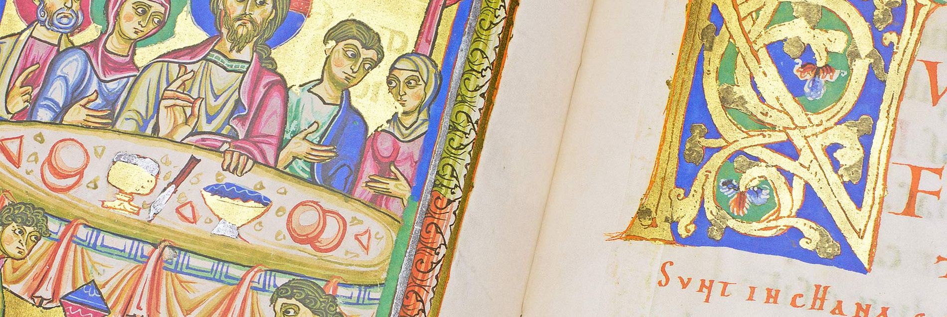 <i>"Die Evangelienhandschrift mit dem umfangreichsten Bildprogramm des Hochmittelalters"</i>