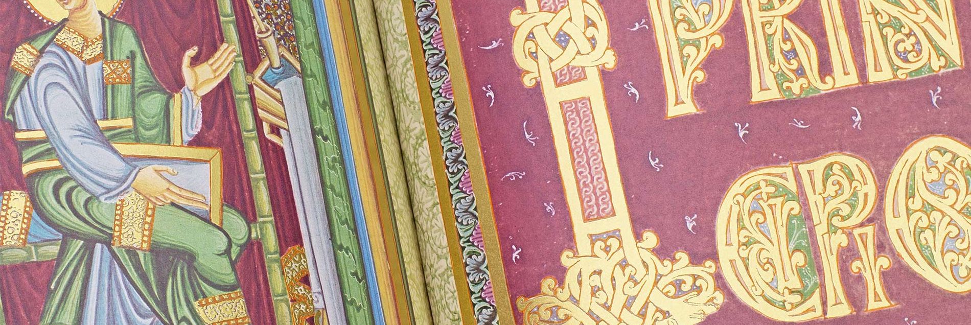 Unsere Empfehlung <i>"Majestätische Evangelistenportraits, purpurnes Pergament und strahlendes Blattgold"</i>