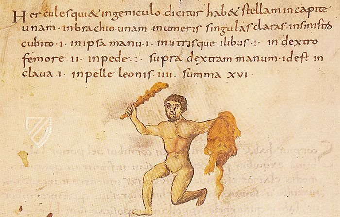 Sternbilder-Codex Drogos von Metz – Testimonio Compañía Editorial – Ms. no. 3307 – Biblioteca Nacional de España (Madrid, Spanien)