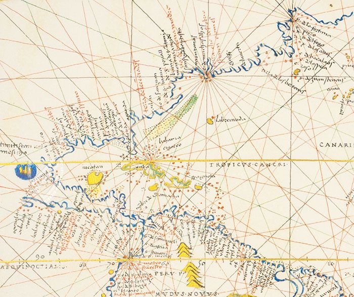 Nautischer Atlas des Battista Agnese – Istituto dell'Enciclopedia Italiana - Treccani – Banco Rari 32 – Biblioteca Nazionale Centrale di Firenze (Florenz, Italien)