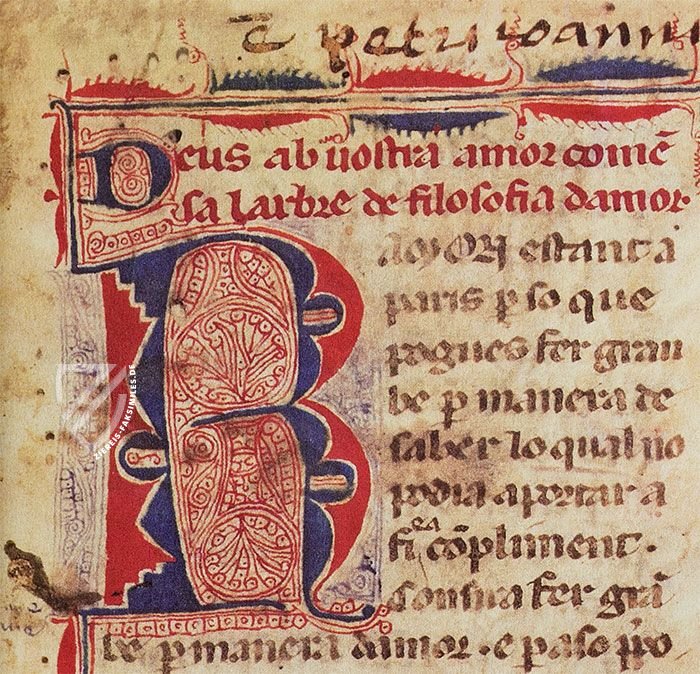 Baum der Philosophie der Liebe von Ramon Llull – Millennium Liber – F-129 – Biblioteca Diocesana de Mallorca (Palma de Mallorca, Spanien)