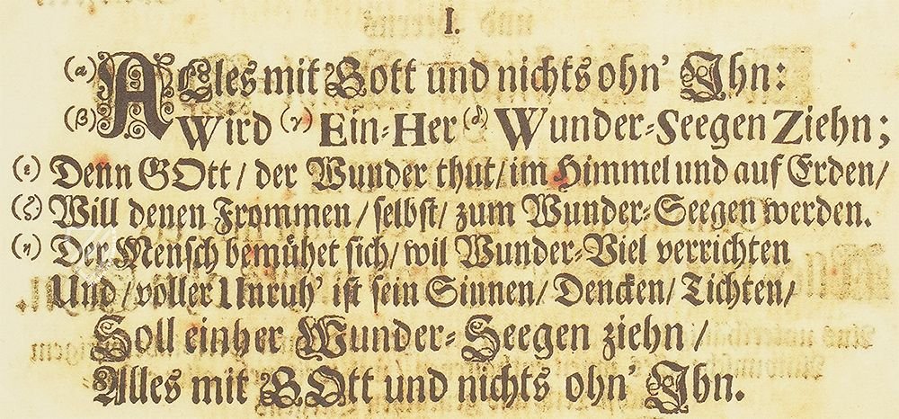 Aria "Alles mit Gott und nichts ohn' ihn" BWV 1127 – Bärenreiter-Verlag – Herzogin Anna Amalia Bibliothek (Weimar, Deutschland)
