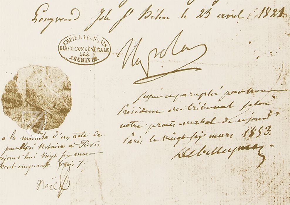 Testament Napoleons – Müller & Schindler – Archives Nationales (Paris, Frankreich)