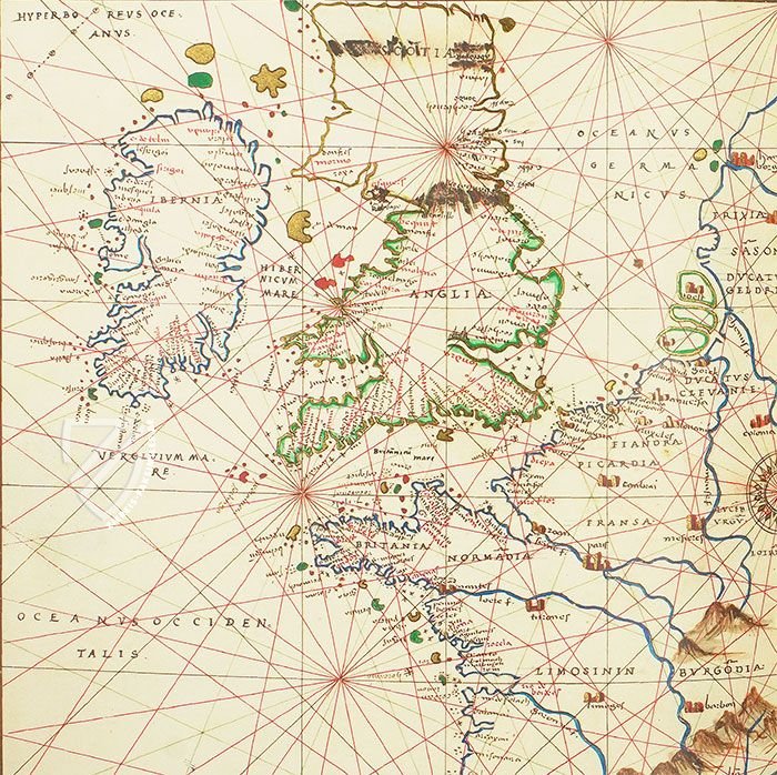 Atlas Heinrichs VIII. Battista Agnese. Barb. Lat. 4357