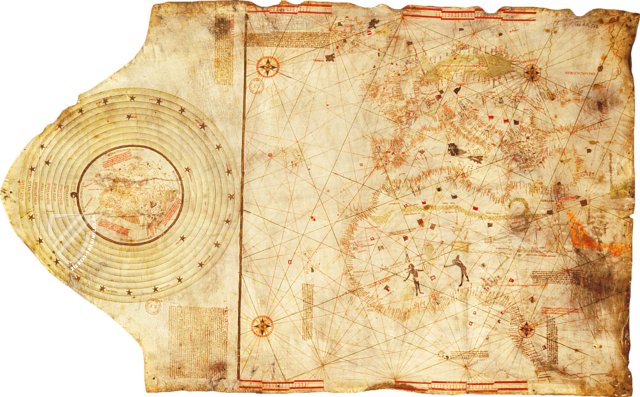 Weltkarte des Christoph Kolumbus – M. Moleiro Editor – Res. GE. AA. 562 – Bibliothèque nationale de France (Paris, Frankreich)