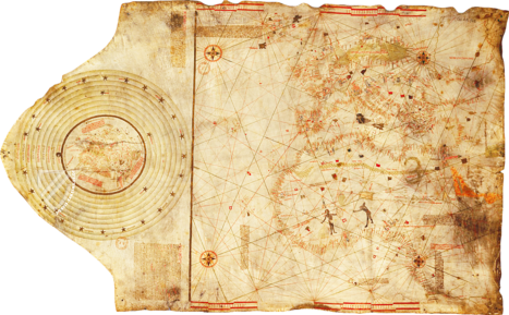 Weltkarte des Christoph Kolumbus – M. Moleiro Editor – Res. GE. AA. 562 – Bibliothèque nationale de France (Paris, Frankreich)