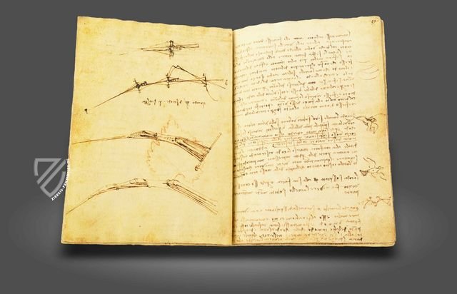 Leonardo da Vinci: Codex vom Flug der Vögel – Collezione Apocrifa Da Vinci – Biblioteca Reale di Torino (Turin, Italien)