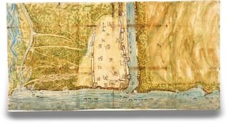 Karte von Santo Domingo – Testimonio Compañía Editorial – Archivo General de Indias (Sevilla, Spanien)