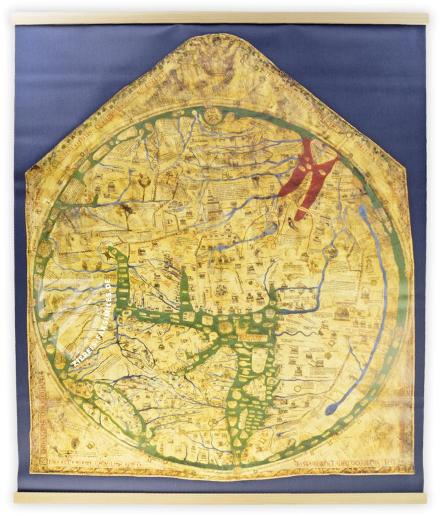 Hereford-Karte: Mappa Mundi – Hereford Cathedral (Hereford, Großbritannien)