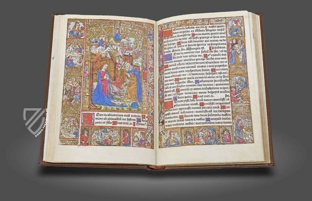 Inkunabel-Stundenbuch in lateinischer und französischer Sprache illuminiert für den Condottiere Ferrante d'Este Faksimile