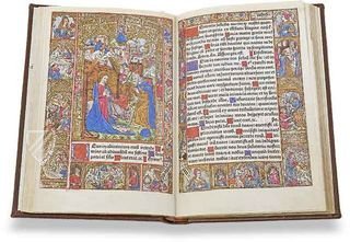 Inkunabel-Stundenbuch in lateinischer und französischer Sprache illuminiert für den Condottiere Ferrante d'Este Faksimile