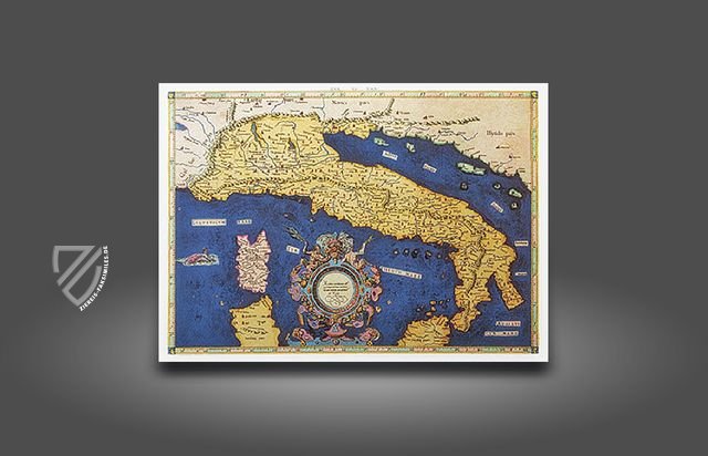 Italien-Ptolemäus-Karte von Gerardus Mercator – Priuli & Verlucca, editori – Verschiedene Eigentümer