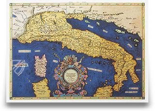Italien-Ptolemäus-Karte von Gerardus Mercator – Priuli & Verlucca, editori – Verschiedene Eigentümer