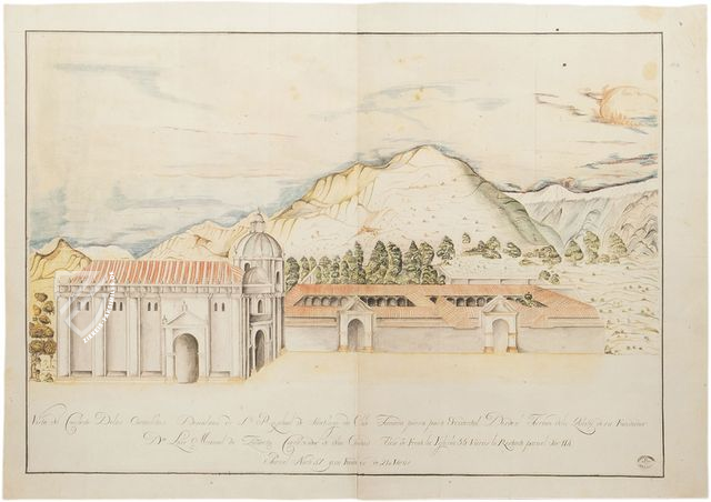 Landschaft und Urbanisierung der Kolonie Chile – Testimonio Compañía Editorial – Sección de Mapas y Planos, Serie de Perú y Chile – Archivo General de Indias (Sevilla, Spanien)