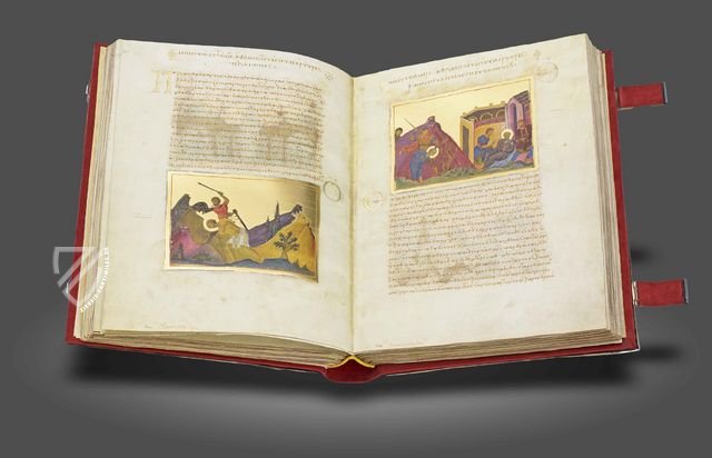 Menologion - Heiligenbuch von Kasier Basileios II. Faksimile