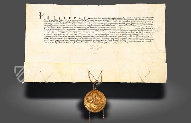 Treueeid geschworen Papst Paul IV. von Philipp II. zum Anlass seiner Ernennung zum König von Sizilien