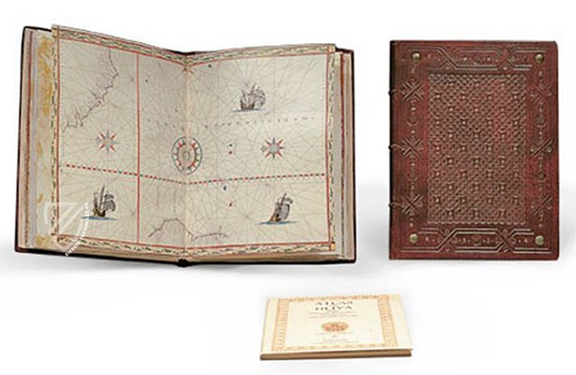 Portolan Atlas von Juan Riczo – Colección Tabula Americae, 6-7 – Biblioteca del Palacio Real (Madrid, Spanien)