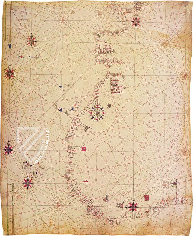 Portolan-Karte C.G.A.5.c – Il Bulino, edizioni d'arte – C.G.A.5.c – Biblioteca Estense Universitaria (Modena, Italien)