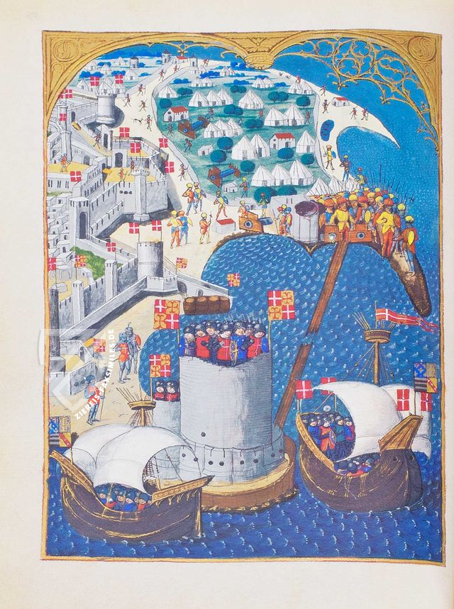 Die Kreuzzüge: Die Belagerung von Rhodos – Club Bibliófilo Versol – Lat. 6067 – Bibliothèque nationale de France (Paris, Frankreich)