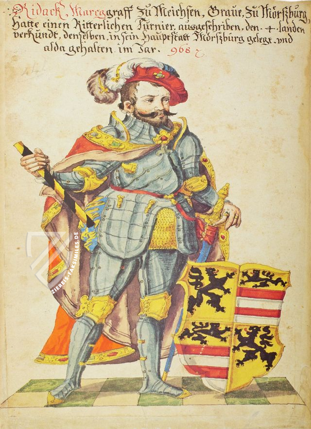 Turnierbuch aus der Kraichgauer Ritterschaft – Belser Verlag – Cod. Vat. Rossi. 711 – Biblioteca Apostolica Vaticana (Vatikanstadt, Vatikanstadt)