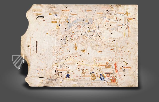 Atlas von Karl V. - Seekarte des Mecia de Viladestes – Siloé, arte y bibliofilia – Rés. GEAA 566 – Bibliothèque nationale de France (Paris, Frankreich)