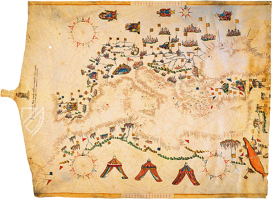 Seekarte des Mittelmeers von Giacomo Maggiolo – Istituto Poligrafico e Zecca dello Stato – Biblioteca Nazionale Centrale (Rom, Italien)