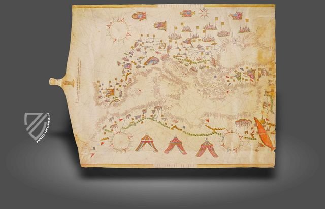 Seekarte des Mittelmeers von Giacomo Maggiolo – Istituto Poligrafico e Zecca dello Stato – Biblioteca Nazionale Centrale (Rom, Italien)