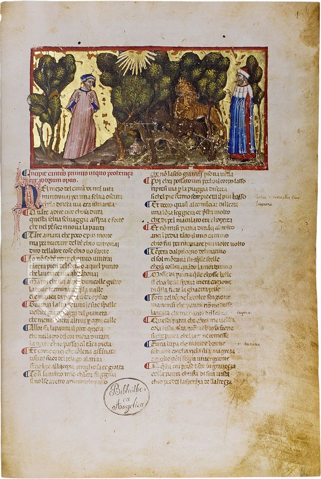 Dante Alighieri - Göttliche Komödie - Rom Codex – Imago – Ms. 1102 – Biblioteca Angelica (Rom, Italien)