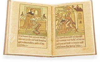 Das Blockbuch von Sankt Meinrad und seinen Mördern und vom Ursprung von Einsiedeln – Benziger Verlag – Xylogr. 47 – Bayerische Staatsbibliothek (München, Deutschland)