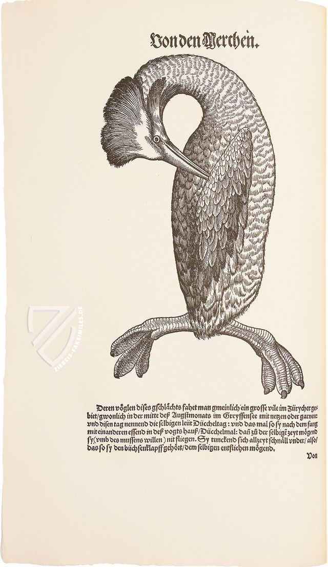 Vogelbuch. Faksimile nach der Ausgabe bei Froschauer, Zürich 1557. (Vorzugsausgabe)