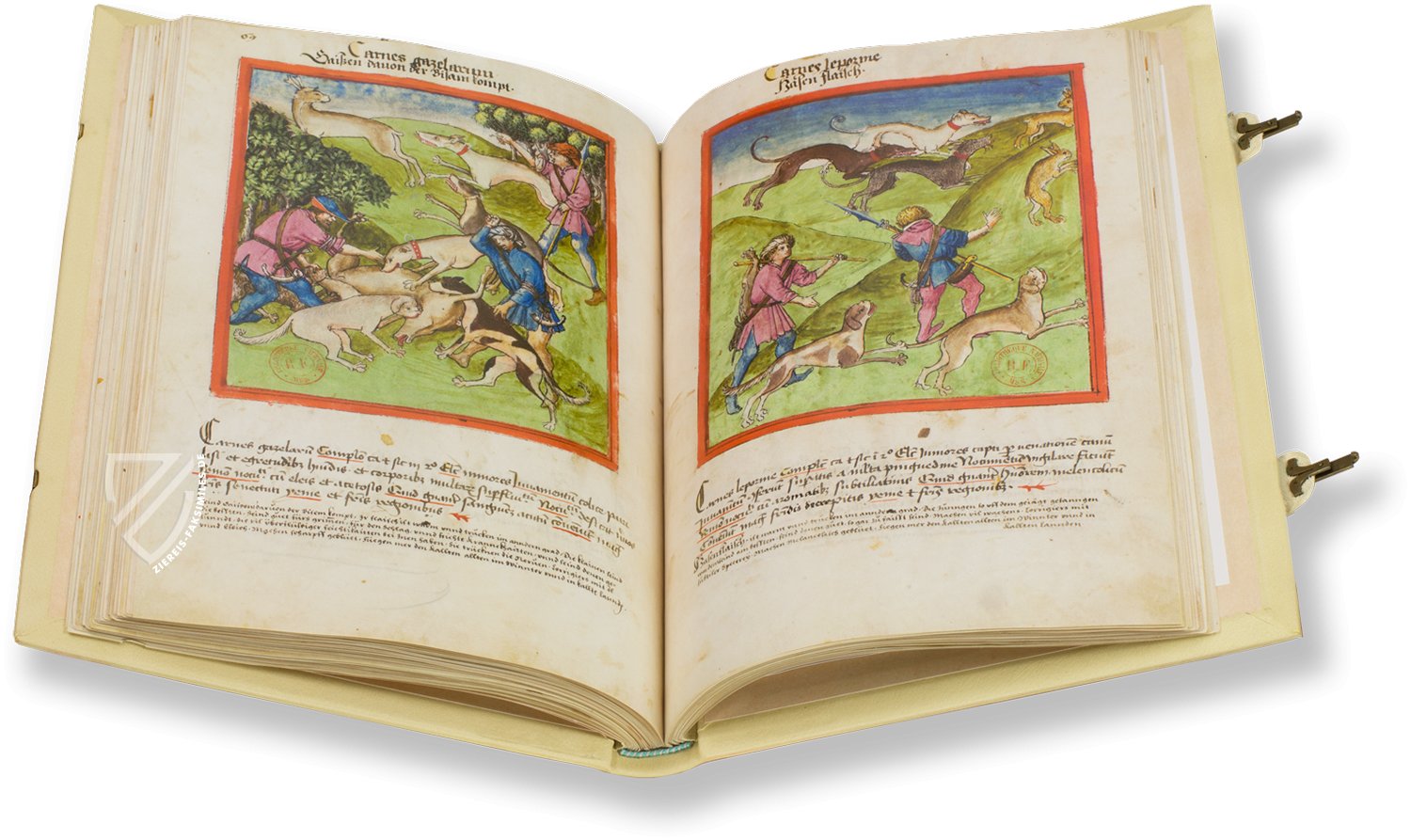 Gazellenfleisch (carnes gazelarum) und Hasenfleisch (carnes leporine) im Tacuinum Sanitatis - Codex Paris