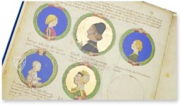 Genealogie der Prinzen von Este – a.L.5.16 = Ital. 720 – Biblioteca Estense Universitaria (Modena, Italien) Faksimile