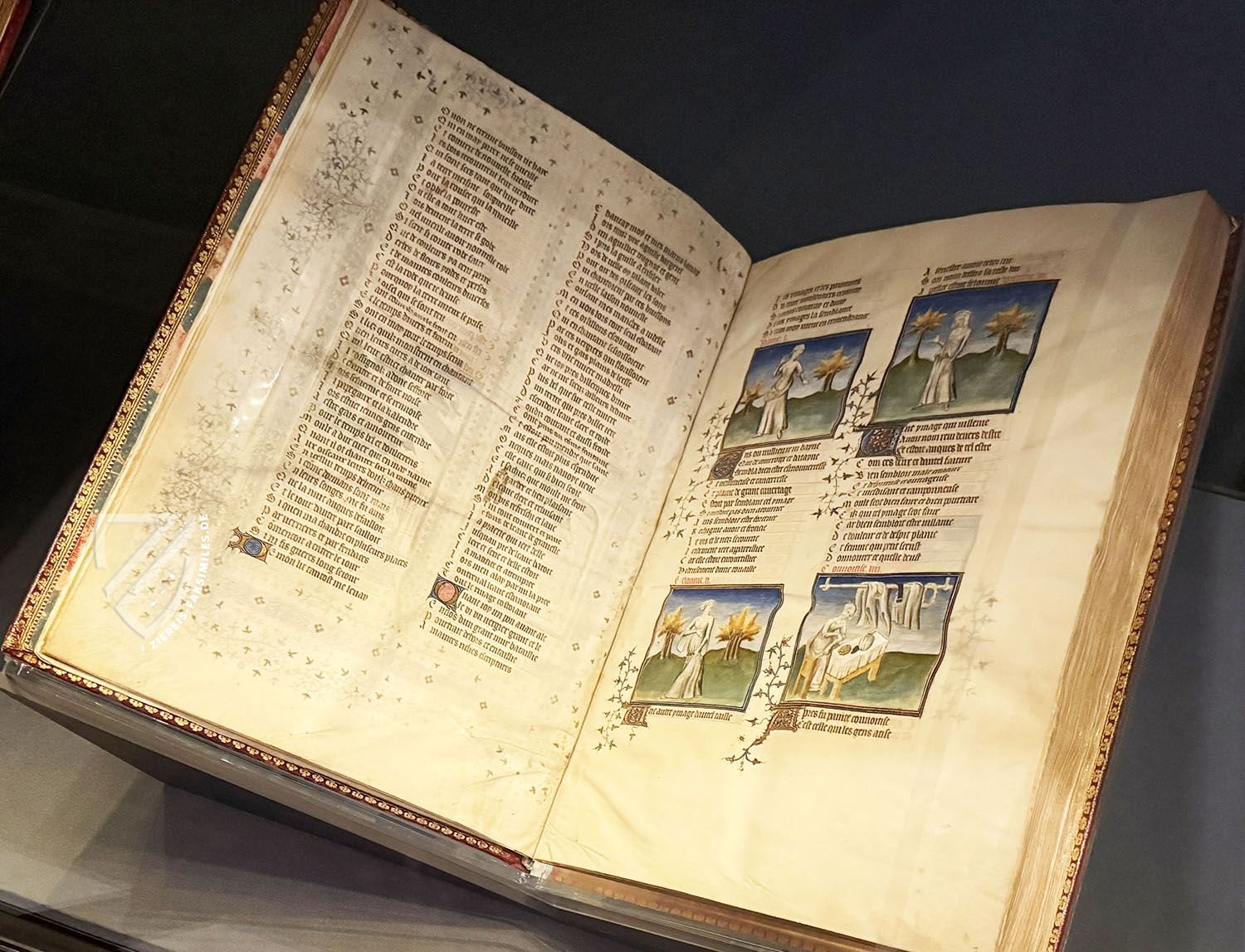 Guillaume de Lorris und Jean de Meun: Rosenroman – Paris (Frankreich), um 1405 Guillaume de Lorris und Jean de Meun: Rosenroman – Paris (Frankreich), um 1405