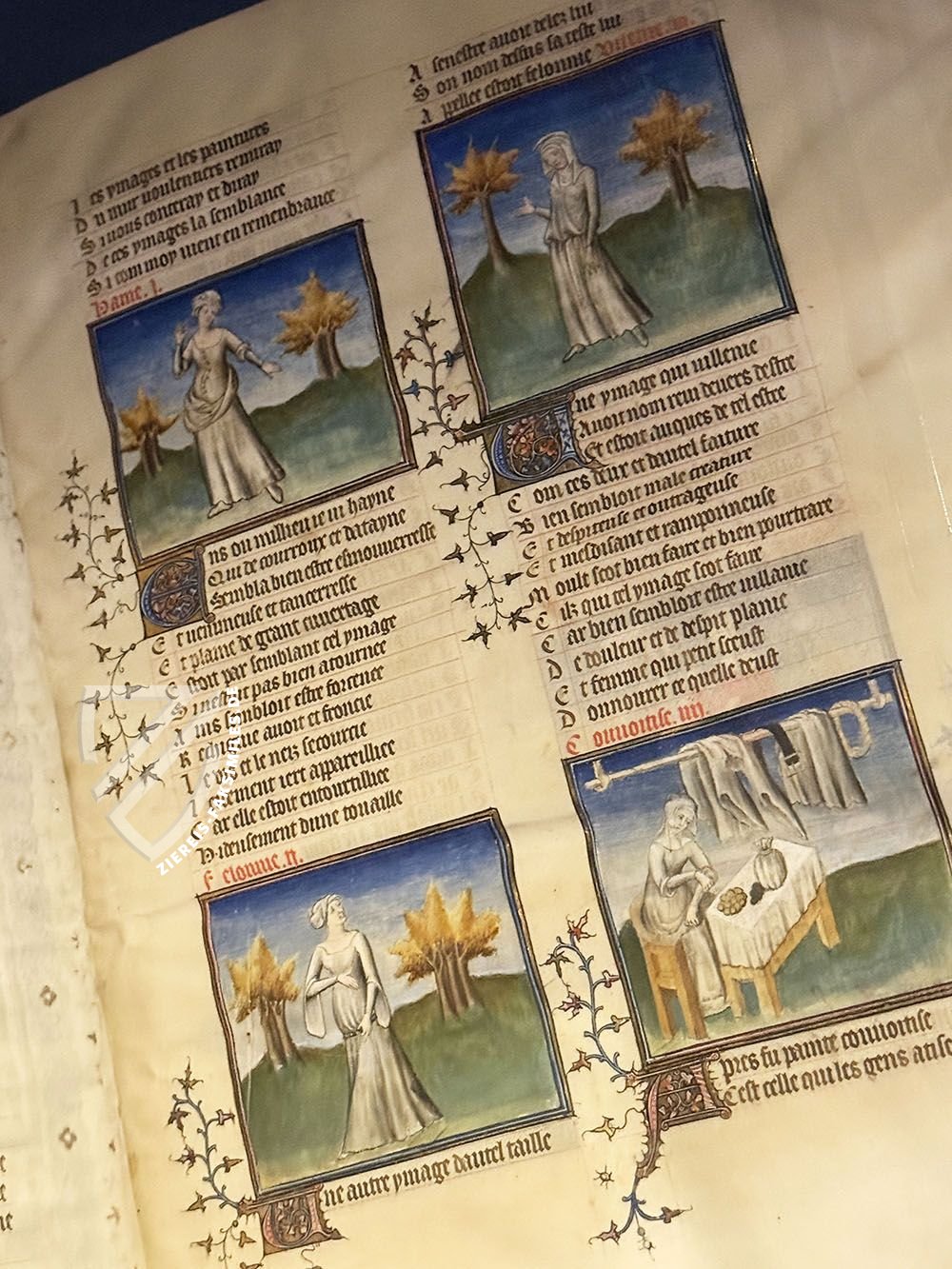 Guillaume de Lorris und Jean de Meun: Rosenroman – Paris (Frankreich), um 1405 Guillaume de Lorris und Jean de Meun: Rosenroman – Paris (Frankreich), um 1405