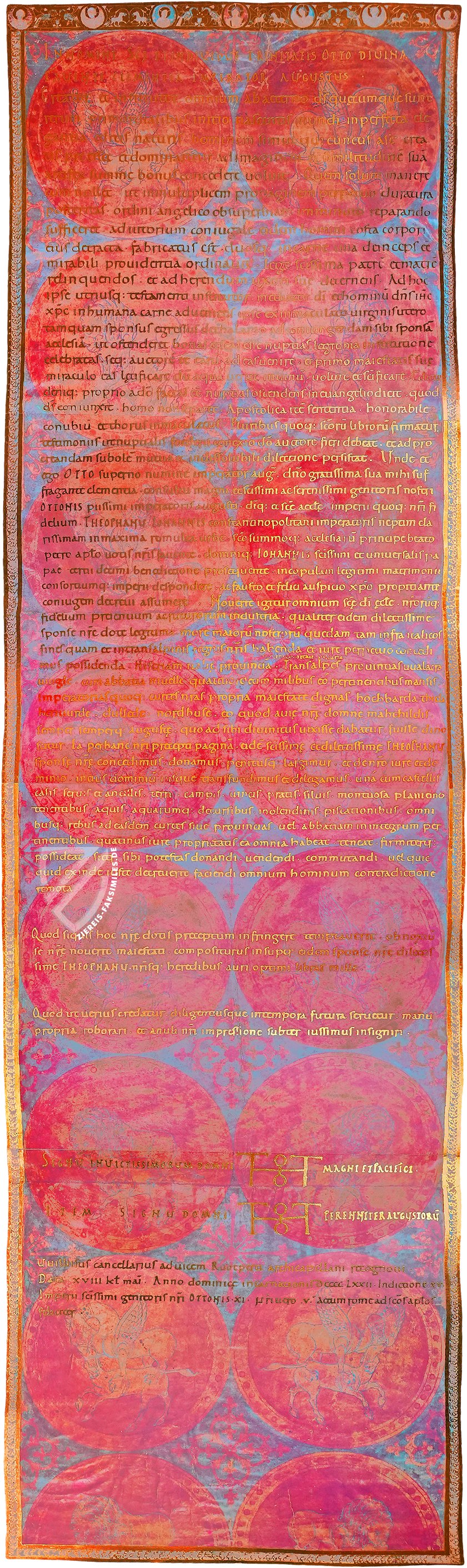 Heiratsurkunde der Kaiserin Theophanu – Müller & Schindler – Dowry Certificate 6 Urk 11 – Niedersächsisches Landesarchiv, Abteilung Wolfenbüttel (Wolfenbüttel, Deutschland)