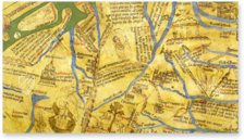 Hereford-Karte: Mappa Mundi – Hereford Cathedral (Hereford, Großbritannien) Faksimile