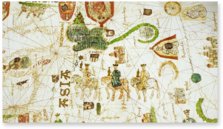 Karte von Juan de la Cosa – Testimonio Compañía Editorial – MN 257 – Museo Naval de Madrid (Madrid, Spanien)