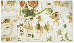 Karte von Juan de la Cosa – Testimonio Compañía Editorial – MN 257 – Museo Naval de Madrid (Madrid, Spanien)