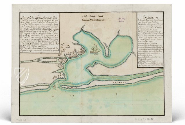 Karte von Pensacola – Archivo General (Simancas, Spanien) Faksimile