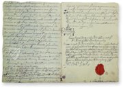 Legenda Maior von San Buenaventura – Ars Magna – Archivo del Convento Franciscano Cardenal Cisneros (Madrid, Spanien) Legenda Maior von San Buenaventura – Ars Magna – Archivo del Convento Franciscano Cardenal Cisneros (Madrid, Spanien)