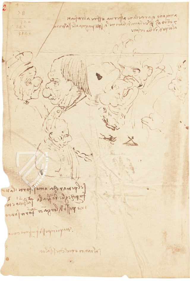Leonardo da Vinci: Codex Trivulzianus – Collezione Apocrifa Da Vinci – ms. 2162 – Archivio Storico Civico e Biblioteca Trivulziana del Castello Sforzesco (Mailand, Italien)