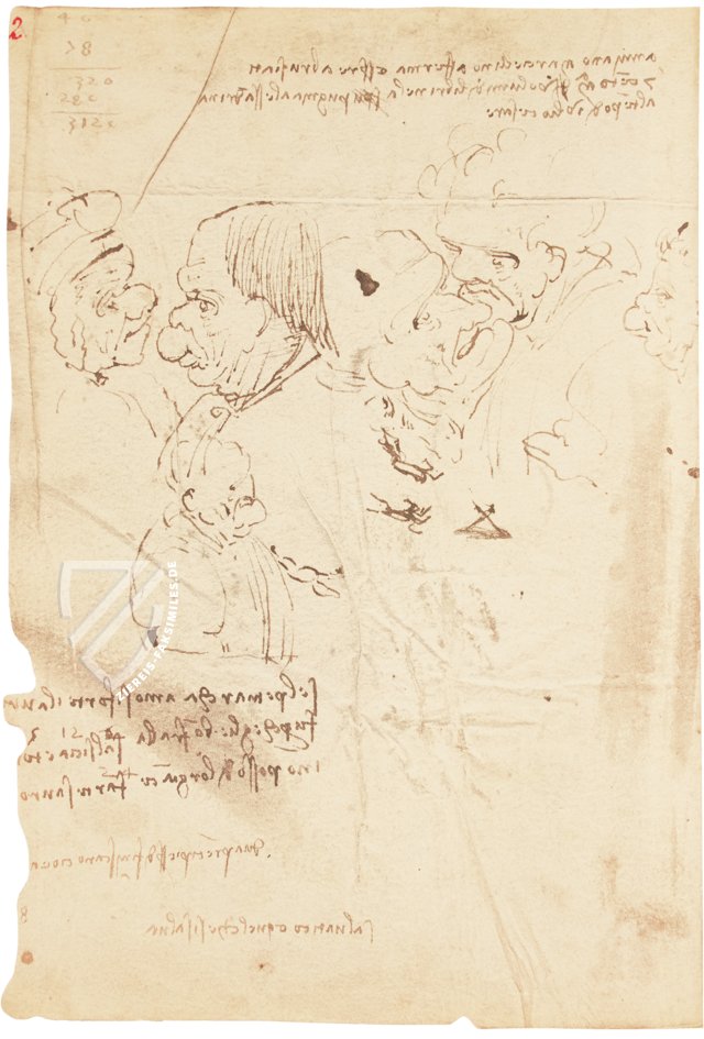 Leonardo da Vinci: Codex Trivulzianus – Collezione Apocrifa Da Vinci – ms. 2162 – Biblioteca Trivulziana del Castello Sforzesco (Mailand, Italien)