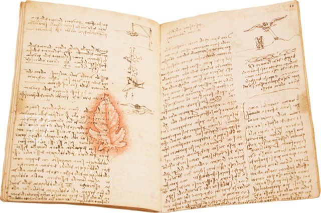 Leonardo da Vinci: Codex vom Flug der Vögel – Johnson Reprint – Ms Varia 95 – Biblioteca Reale di Torino (Turin, Italien) Leonardo da Vinci: Codex vom Flug der Vögel – Johnson Reprint – Ms Varia 95 – Biblioteca Reale di Torino (Turin, Italien)