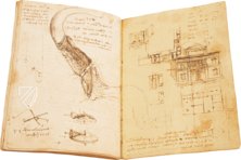 Leonardo da Vinci: Codex vom Flug der Vögel – Johnson Reprint – Ms Varia 95 – Biblioteca Reale di Torino (Turin, Italien) Leonardo da Vinci: Codex vom Flug der Vögel – Johnson Reprint – Ms Varia 95 – Biblioteca Reale di Torino (Turin, Italien)