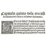 Libro del arte de las comadres o madrinas y del regimiento de las preñadas y paridas y de los niños – Vicent Garcia Editores – M.618.2c21d – Biblioteca de la Facultad de Medicina de la Universidad Complutense de Madrid (Madrid, Spanien)