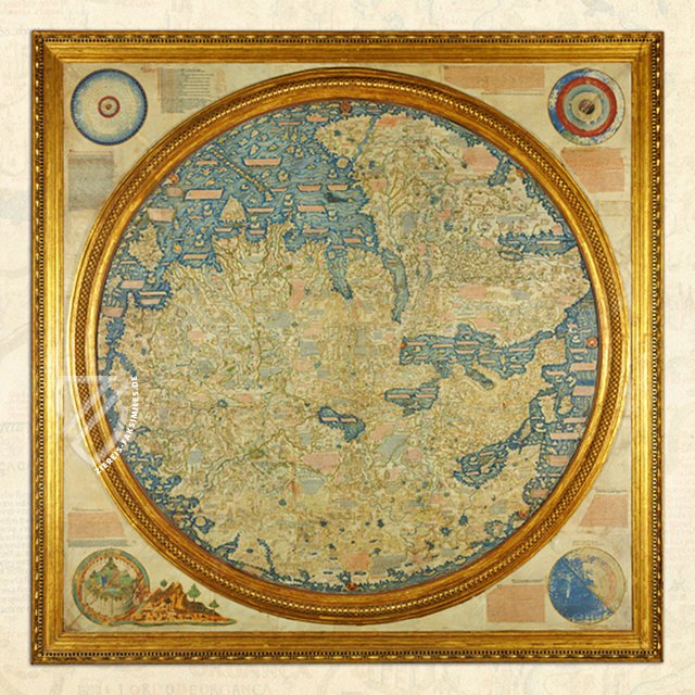 Mappa Mundi von Fra Mauro – Biblioteca Nazionale Marciana (Venedig, Italien) Faksimile