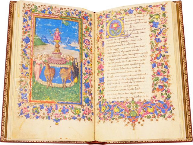 Petrarca: Trionfi - Römischer Codex – Istituto dell'Enciclopedia Italiana - Treccani – 55.K.10 – Biblioteca dell'Accademia Nazionale dei Lincei e Corsiniana (Rom, Italien)