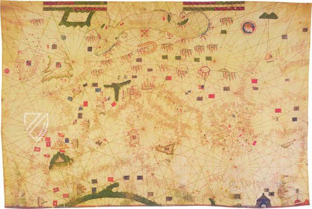 Portolan-Karte C.G.A.5.b – Il Bulino, edizioni d'arte – C.G.A.5.b – Biblioteca Estense Universitaria (Modena, Italien) Faksimile